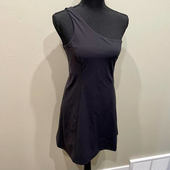 Outdoor Voices Black One Shoulder Dress - Size: Small - Picture 6 of 11